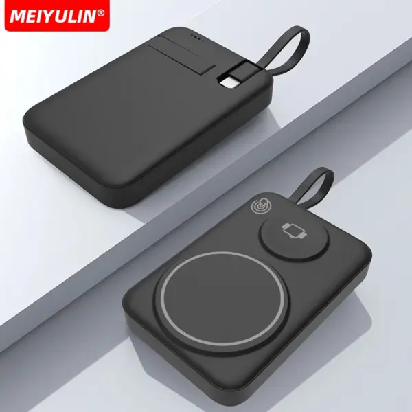 For Apple Watch 10000mAh Magnetic Power Bank Wireless Fast Charger For iPhone Samsung Xiaomi USB C Cable Mobile External Battery
