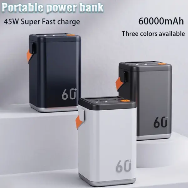 PURFIELD 60000mAh Powerful Power Bank 45W Fast Charge External Battery Portable Charger Powerbank PD 30W for iPhone Xiaomi