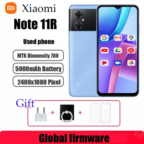 Global firmware Xiaomi Redmi Note 11R Smartphone 4/6/8GB+128GB MTK700 5000mAh 5G 90 Hz 6.58“ Bluetooth 5.1 Used Phones
