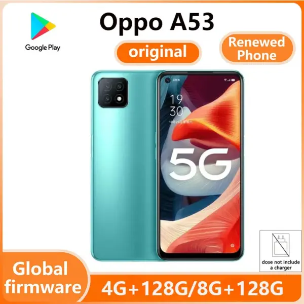 OPPO A53 LTE GSM Unlocked 6.5" 13MP Quadruple camera (Dual SIM)(Qualcomm SM4250)5000mAh No Charger Used Phone