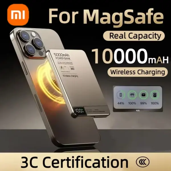 XIAOMI Ultra Wireless Magnetic Power Bank Travel Portable Fast Charging Capacity Digital External Battery For Magsafe IPhone CCC