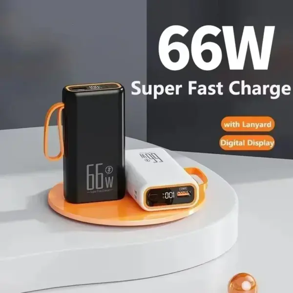 2025 Exquisite 30000mAh Power Bank 66W PD Fast Charging Portable Charger External Battery Pack Travel For iPhone Huawei Samsung