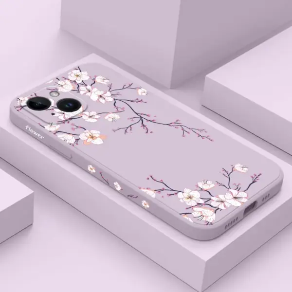 Plum Blossom Phone Case For iPhone 16 15 14 13 12 11 Plus Pro Max Mini X XR XS Plus Cover
