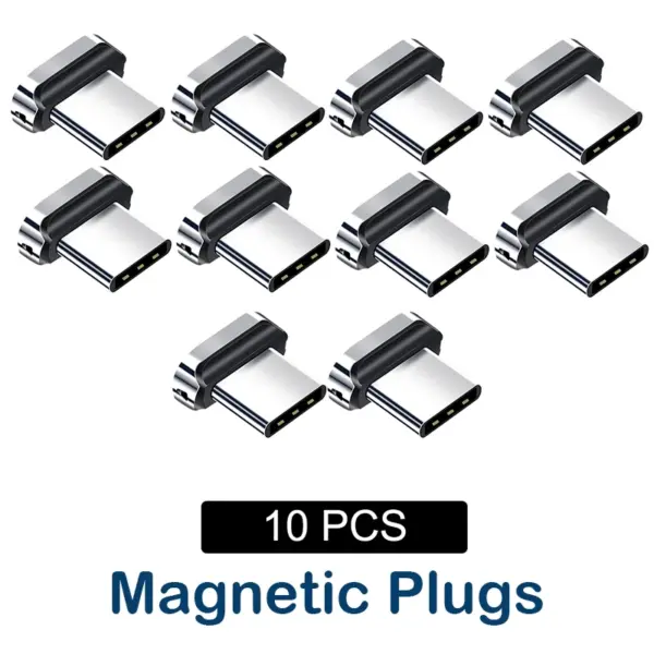 10Pcs Magnetic Tip for Fonken Magnetic Cable Type C Micro USB Magnet Replacement Part Mobile Phone Dust Plug Adapter for Android