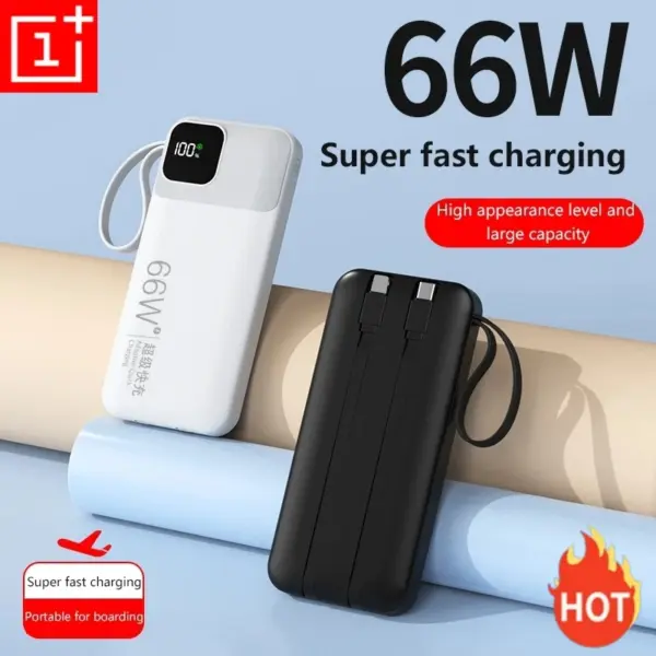 ONEPLUS Power Bank 50000mAh External Spare Battery 66W Fast Charging Portable Charger for IPhone Xiaomi Redmi Poco Powerbank