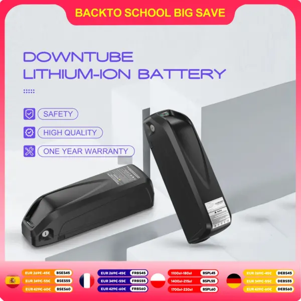 [ON SALE] Hailong Battery Electric Bicycle 21700 18650 Cells Pack 48V 36V 13Ah 52V 20Ah eBike Powerful Lithium Battery for BBS02