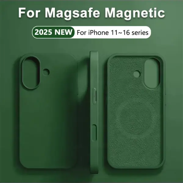 NEW For Magsafe Liquid Silicone Phone Case For iPhone 16 15 13 14 11 12 Pro Max 16 15 Plus Magnetic Wireless Charging Soft Cover