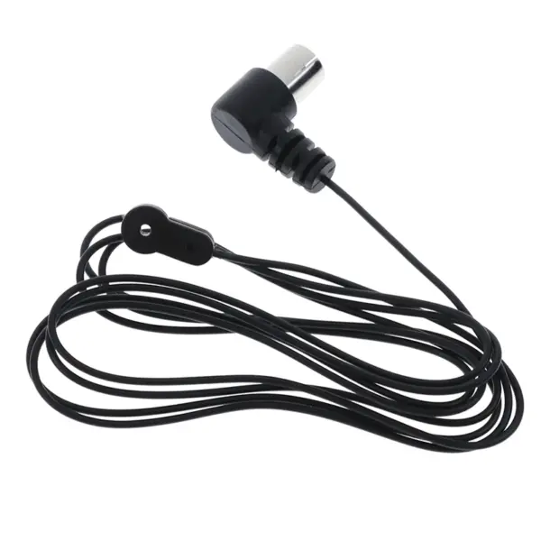 New FM Antenna Male For Sound Natural Sound Stereo Receiver For FM Radio/ Hi-Fi/ DAB/ TV Indoor Use Black