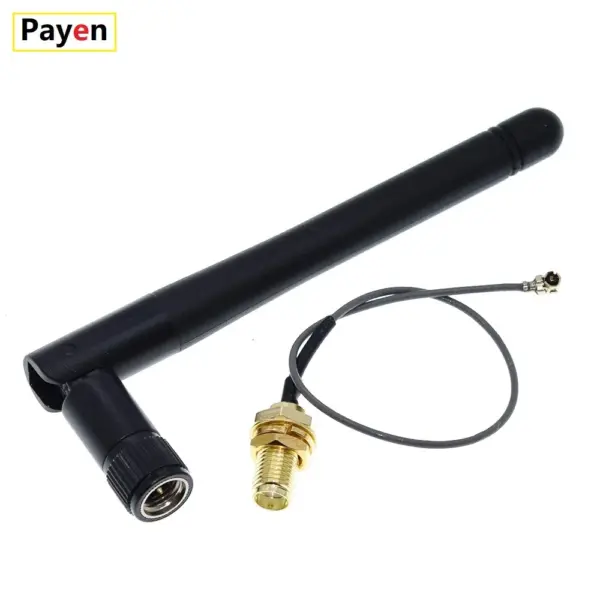 10PCS 2.4GHz 3dBi High Gain WiFi Antenna RP-SMA Male for Wireless Router ESP8266 + 17cm PCI U.FL IPX to RP SMA Male Pigtail Cabl