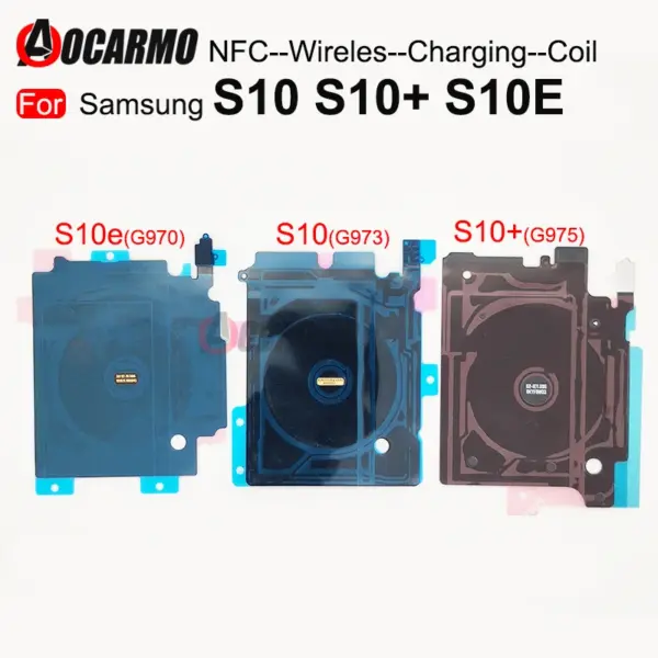1Pcs For Samsung Galaxy S10 Plus S10+ S10E G970 G973 G975 Wireless Charging Induction Coil NFC Module Flex Cable Replacement