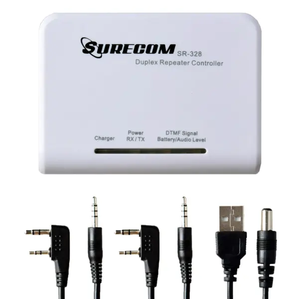 Surecom SR-328 Two Way Duplex Repeater Controller with Radio Connect Cable Radio Range Extender for All Walkie Talkie