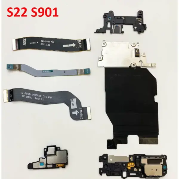 For Samsung Galaxy S22 S901B S901E S901U WIFI Signal Antenna 5G mmWave Loud NFC Coil Wireless Charging Port Board LCD Flex Cable