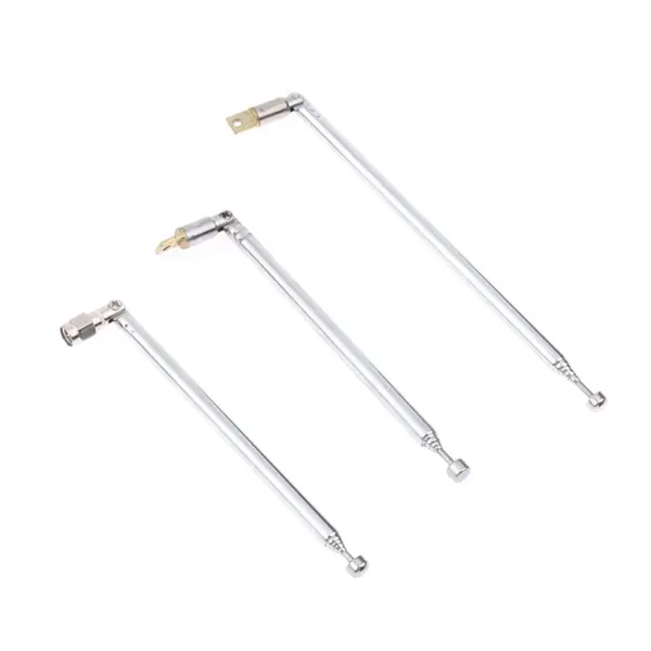 TV Radio DAB AM FM Universal Folding Length 165MM And Unfold 645MM New 6120-6 Section Replacement Telescopic Aerial Antenna