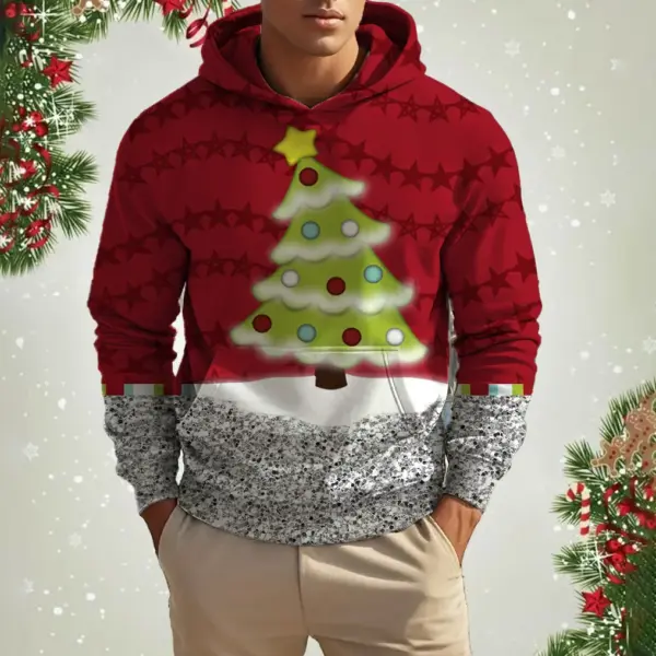 Christmas Tree 3D Print Hoodies Men Women Animal Cartoon Pattern Hooded Sweatshirts Oversized Pullovers Y2k Tops Unisex Clothing