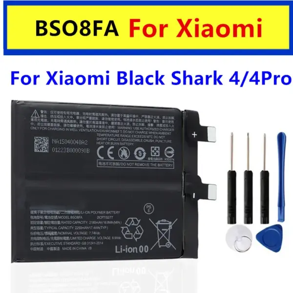 BS08FA 4500mAh New Replacement Battery Battery For Xiaomi Black Shark 4/4Pro Batteries BSO8FA +Gift Tools