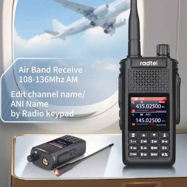 Radtel RT-630 10W IP67 Waterproof Full Bands Amateur Ham Radio, Air Band Walkie Talkie, Wireless Copy Frequency Type C battery