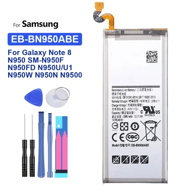 Battery EB-BN950ABE 3300mAh For Samsung Galaxy Note 8 Note8 N950 SM-N950F N950FD N950U/U1 N950W N950N N9500 Bateria