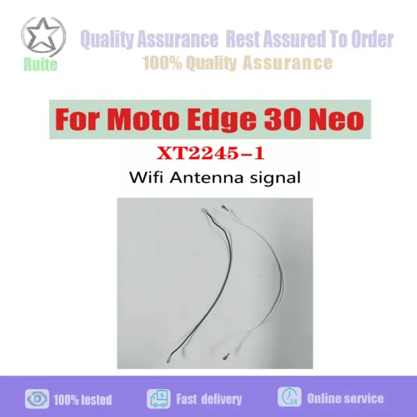 Inner WiFi Antenna Signal Flex Cable,Ribbon Antenna mast,Moto Edge 30 Neo,XT2245-1, 100%