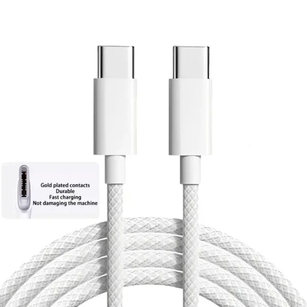 USB Type C PD 60W Fast Charging Cable with E-Marker C to C Data Cable For iPhone 16 15 Pro Max Xiaomi Samsung Huawei