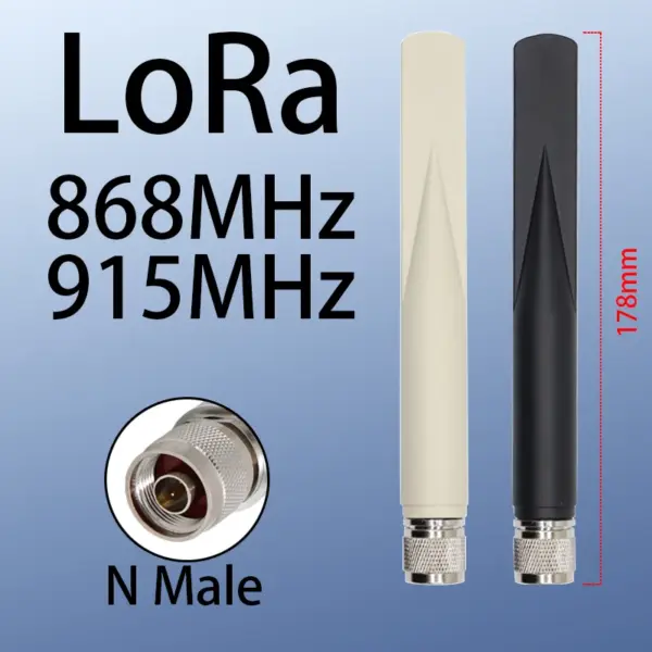 LoRa WAN N male 868MHz 915MHz omni high-gain data transmission module antenna Outdoor waterproof Helium HaLow Application