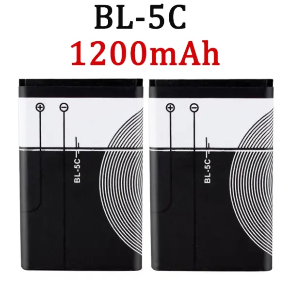 3.7V 1200mAh Battery BL-5C BL5C BL 5C Rechargeable Batteries For Nokia 2112 2118 2255 2270 2280 2300 2600 2610 3125 3230
