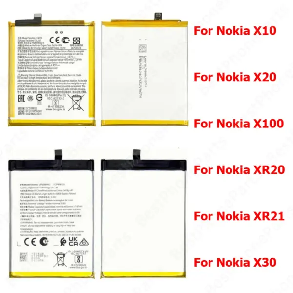 Battery For Nokia X10 X20 X100 XR20 XR21 X30 CN110 LPN387450 LPN388463 LPN388405 Batteria Mobile Phone Batteries
