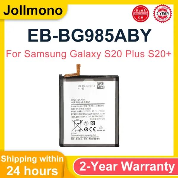 High Quality EB-BG985ABY 5400mAh Replacement Battery For Samsung Galaxy S20 Plus S20+ Mobile phone Batteries + Free Tools