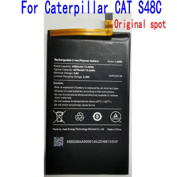 New Original L6880 Replacement Battery For Caterpillar CAT S48C Mobile Phone