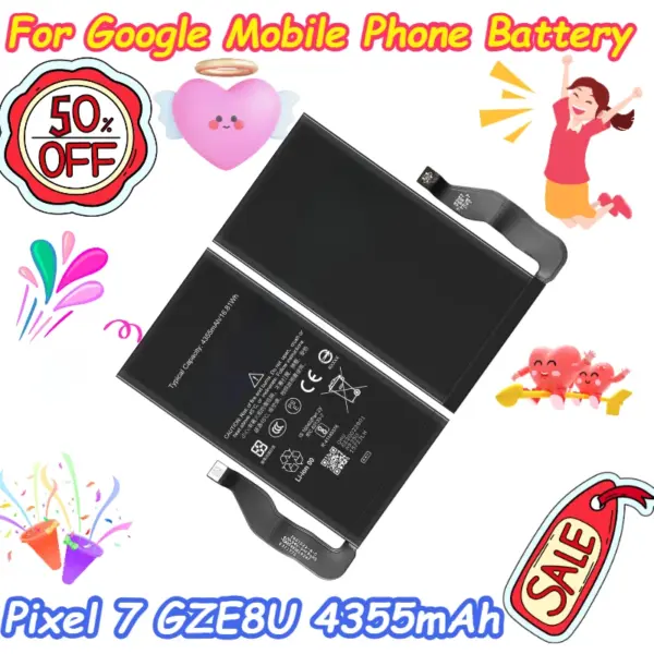 For Google Pixel 7 Mobile Phone Battery GZE8U 4355mAh