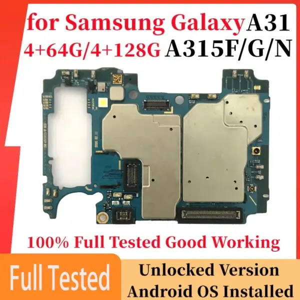 Unlocked Plate for Samsung Galaxy A31 A315F A315G A315N Motherboard Eu Version Plate 128gb 64gb Mainboard Logic Board Panel