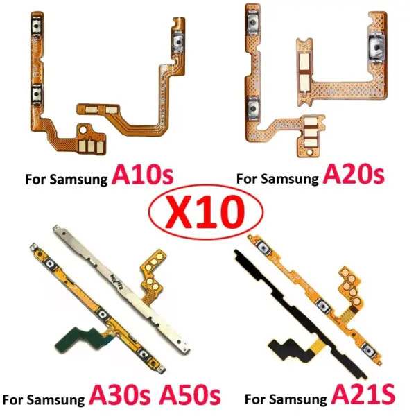 10Pcs For Samsung Galaxy A10s A20s A30s A50s A21s Phone New On Off Power Volume Button Key Internal Switch Flex Cable