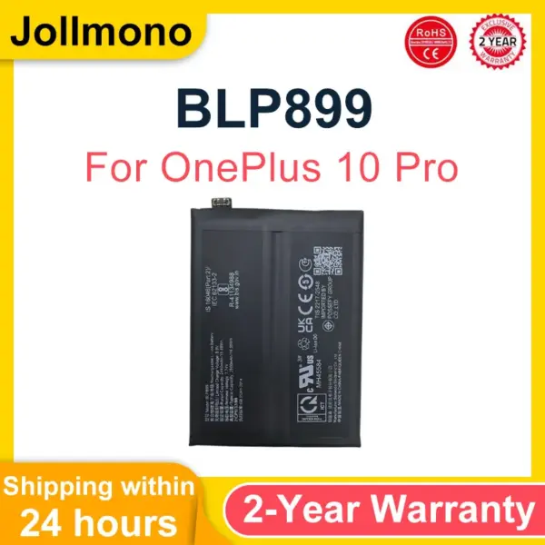 100% Original High Quality BLP899 Capacity Phone Replacement Battery For OnePlus 10 Pro / 1+10 PRO 2500mAhx2 Batteries Tools