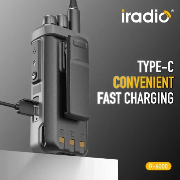 Iradio R-6000 DMR Digital Radio R6000 10W High Power Walkie Talkie USB-C AES-256 NOAA SMS 32M Big Memory Spectrum Scanning RT-6D