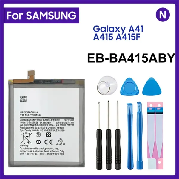 For Samsung Battery EB-BA415ABY For Samsung Galaxy A41 A415F Authentic Phone Battery 3500mAh