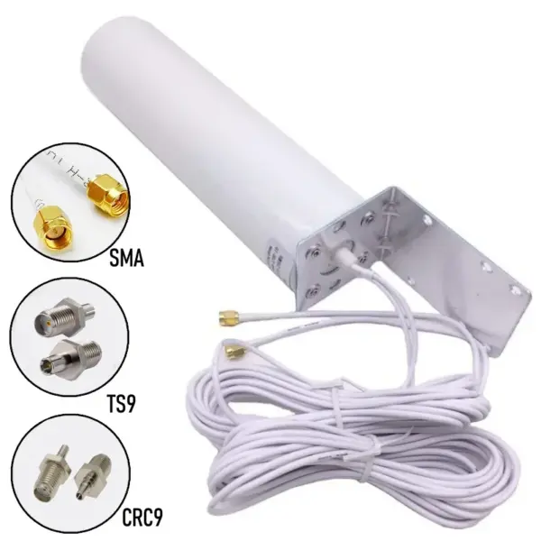 10 12 15 dBi 4G 5G LTE OMNI Antenna 600 6000MHz Outdoor Antenna MIMO Dual SMA Male 5m 16.4ft Cable For HUAWEI Modem Router AP
