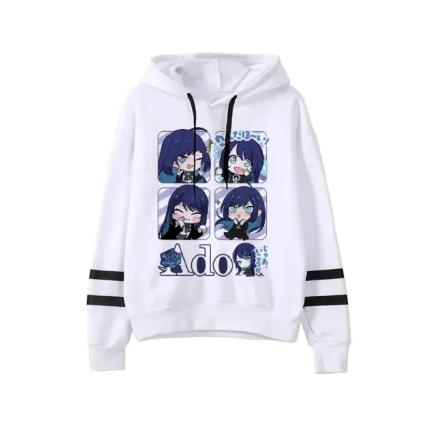 Singer Ado Cartoon Hoodie Women Men Harajuku Sweatshirt Streetwear Hip Hop Hooded pullover