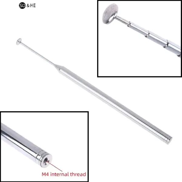 1PC 140 cm 10 Section Telescopic Antenna FM AM Aadio
