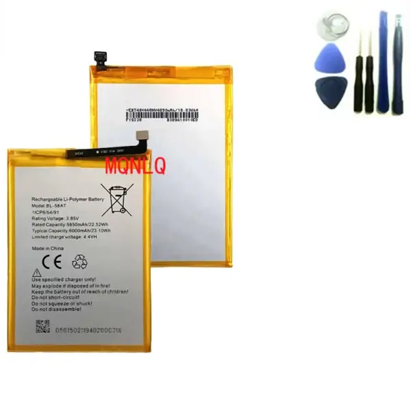 Mobile Phone Battery For Tecno LB8A Phone BL-58AT Built-in Battery New High-capacity Battery With tools
