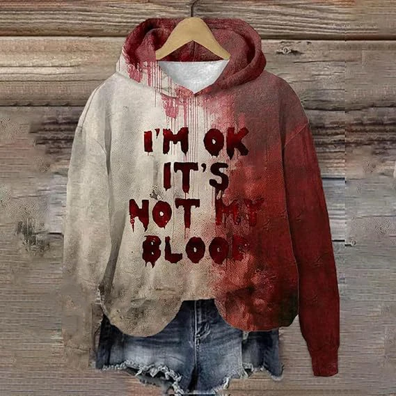 New Halloween Blood 3D Print Hoodies Women Men Casual Hooded Sweatshirts Street Oversized Pullovers Hoodie Tops Female Clothing