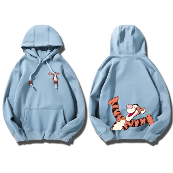 Disneyland women's hooded sports couple jacket Pooh Bear fashion Tigger hooded pullover hoodie couple hooded hoodie women's top