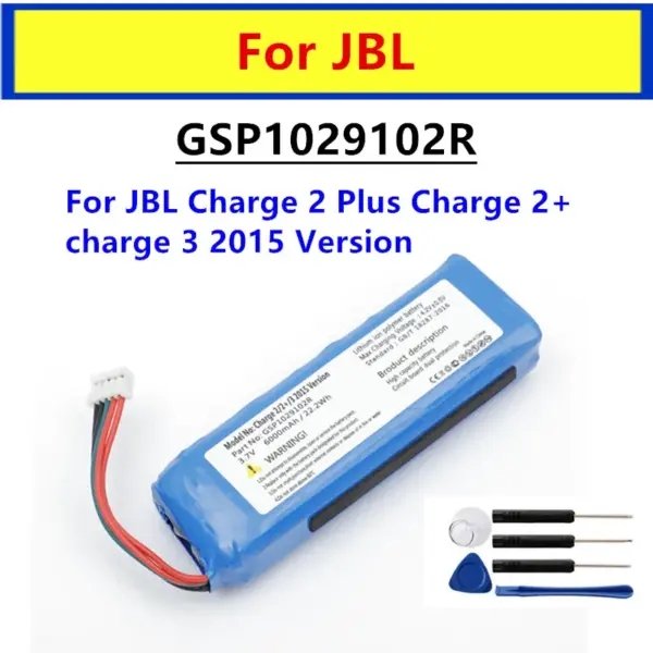Original GSP1029102R 6000mAh Replacement Battery For JBL Charge 2 Plus Charge 2+ charge 3 2015 Version P763098 Batteries