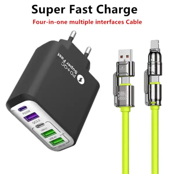 USB C Charger 240W Type C Cable Fast Charging Phone Charger Adapter For iPhone Samsung Xiaomi Quick Charge EU US UK Wall Charger