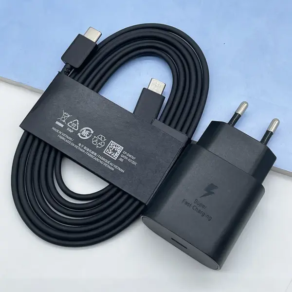 Samsung 25W Quick Charging Charger 180CM USB Type C PD Wall Adapter For Galaxy Z Fold 6 5 7 Note 20 S25 S24 S23 S22 Ultra Plus