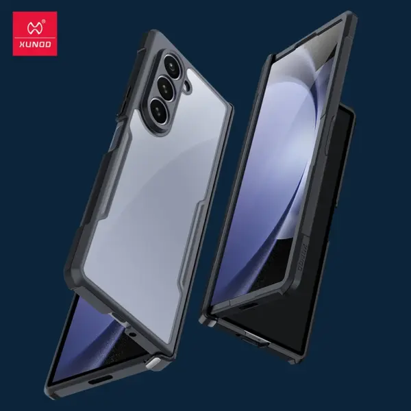 Xundd For Samsung Galaxy Z Fold6 Case For Galaxy Z Fold 6 5 4 3 Phone Cover Shockproof Protective Shell Clear Transparent Cases