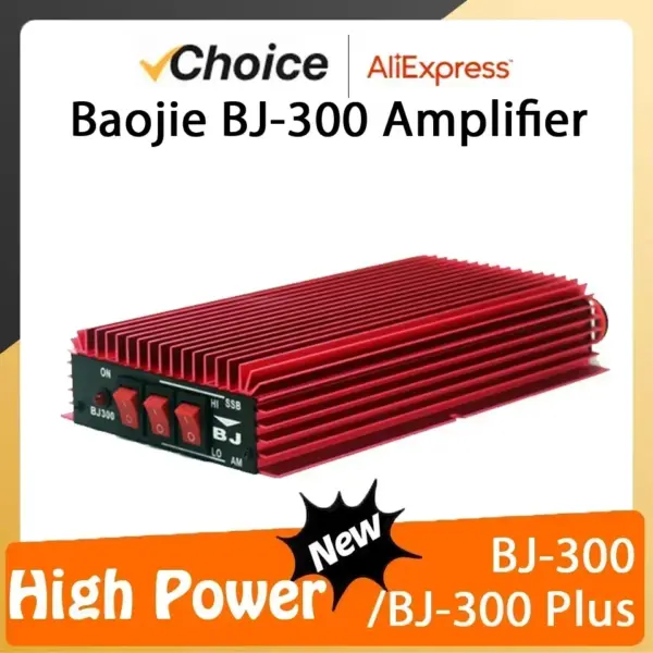 BAOJIE BJ-300 BJ-300 PLUS Amplifier 3-30MHz 100W FM 120W AM 150W SSB Walkie Talkie CB Radio Mini-size Long Range Power Amplifier