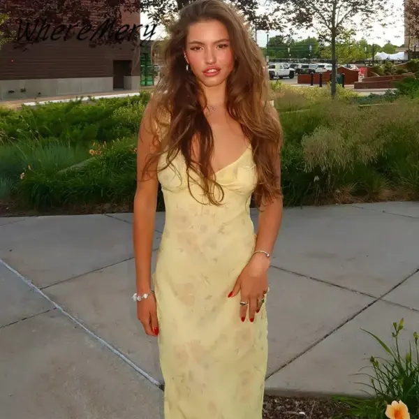 WhereMery Fashion Floral Printed Maxi Dresses Sexy Off Shoulder Backless Halter Long Dress Elegant Autumn Women Evening Vestidos