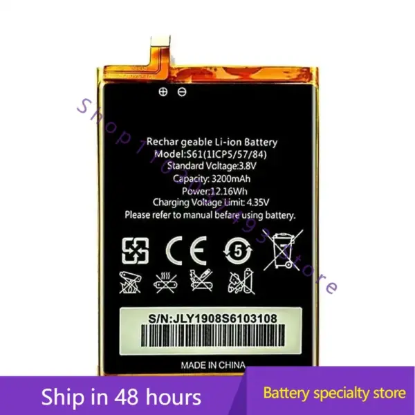 High quality compatible battery 3200mAh For Oukitel U25 Pro S61 mobile phone battery