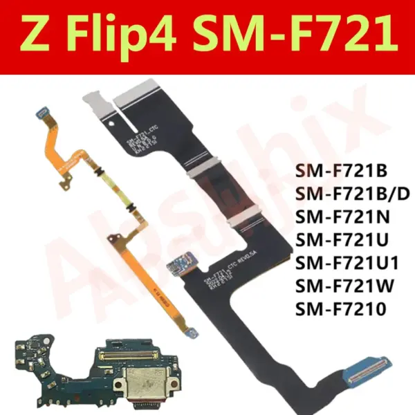 Main board LCD Display Spin Axis Flex Cable Charging Port Board Signal WIFI For Samsung Galaxy Z Flip 4 F721 F721B F721U F721N