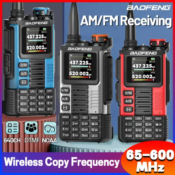 Baofeng UV-K67 PRO Walkie Talkie Multi Band Wireless Copy Frequency Long Range DTMF 640CH NOAA Type-C UV-5R Ham Two Way Radio