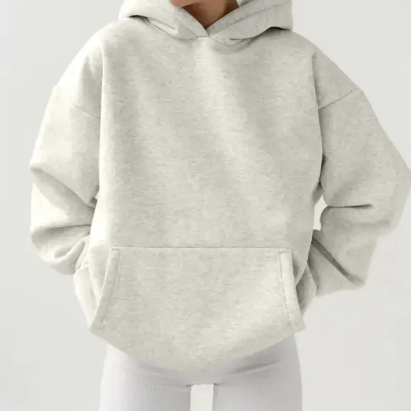 Blubelle 350g/㎡ Women's New Hooded Sweatshirt Oversized Soft Fleece Kangaroo Pocket Long Sleeve Autumn Winter Fashion Hoodies
